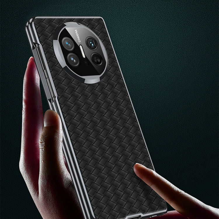 For Huawei Mate X5 GKK Leather Ultra-thin Electroplating Woven Texture Shockproof Phone Case(Green) - Huawei Cases by GKK | Online Shopping UK | buy2fix