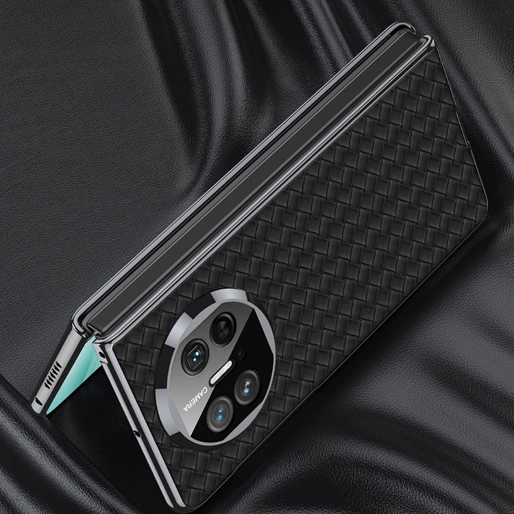 For Huawei Mate X5 GKK Leather Ultra-thin Electroplating Woven Texture Shockproof Phone Case(Green) - Huawei Cases by GKK | Online Shopping UK | buy2fix