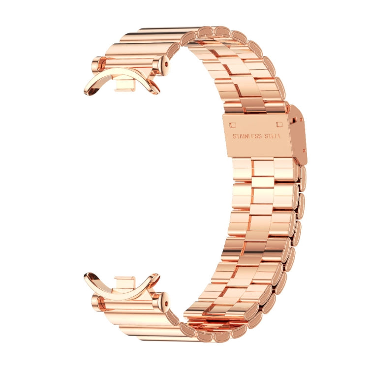 For Xiaomi Smart Band 10 / 9 / 8 Mijobs GT4 Bamboo Buckle Metal Watch Band(Rose Gold) - Watch Bands by MIJOBS | Online Shopping UK | buy2fix
