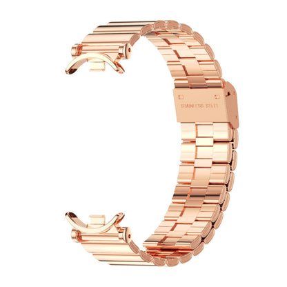 For Xiaomi Smart Band 10 / 9 / 8 Mijobs GT4 Bamboo Buckle Metal Watch Band(Rose Gold) - Watch Bands by MIJOBS | Online Shopping UK | buy2fix