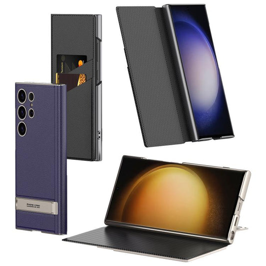 For Samsung Galaxy S25 Ultra 5G GKK Triumph Ultra-Thin Flip Leather Case without Pen(Grey) -  by GKK | Online Shopping UK | buy2fix
