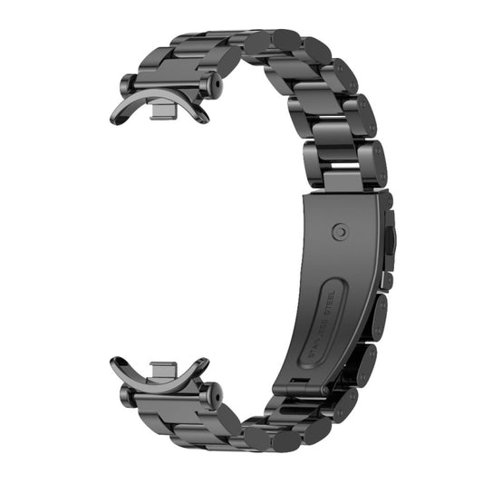 For Xiaomi Smart Band 10 / 9 / 8 Mijobs GT4 Three Beads Metal Watch Band(Black) - Watch Bands by MIJOBS | Online Shopping UK | buy2fix