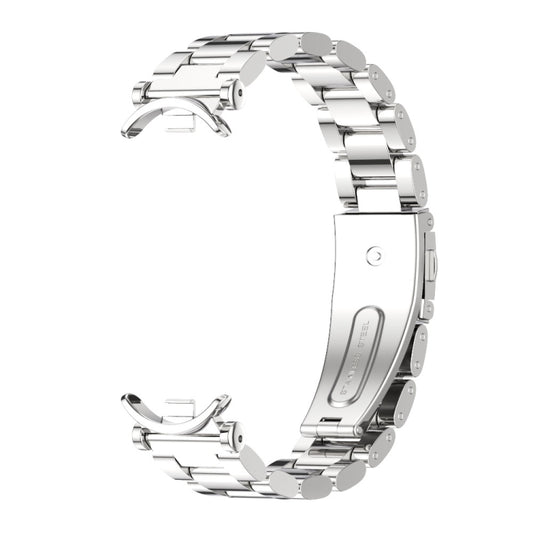 For Xiaomi Smart Band 10 / 9 / 8 Mijobs GT4 Three Beads Metal Watch Band(Silver) - Watch Bands by MIJOBS | Online Shopping UK | buy2fix