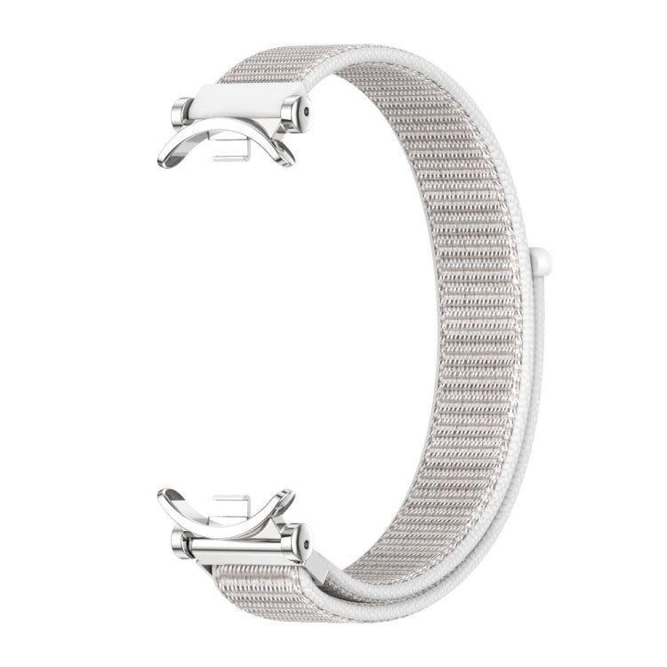 For Xiaomi Smart Band 10 / 9 / 8 Mijobs GT4 Breathable Nylon Loop Watch Band(Seashell Silver) - Watch Bands by MIJOBS | Online Shopping UK | buy2fix