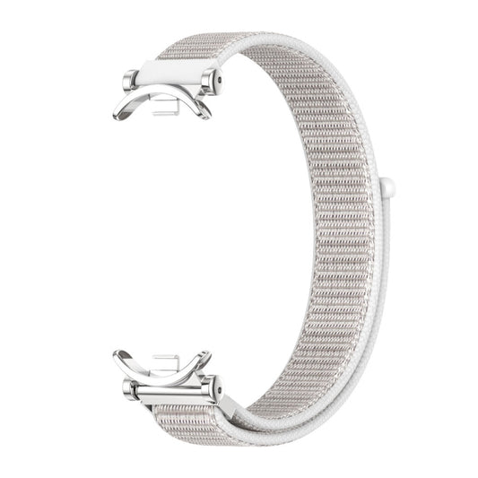 For Xiaomi Smart Band 10 / 9 / 8 Mijobs GT4 Breathable Nylon Loop Watch Band(Seashell Silver) - Watch Bands by MIJOBS | Online Shopping UK | buy2fix
