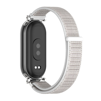 For Xiaomi Smart Band 10 / 9 / 8 Mijobs GT4 Breathable Nylon Loop Watch Band(Seashell Silver) - Watch Bands by MIJOBS | Online Shopping UK | buy2fix