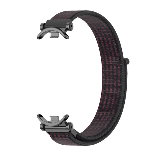 For Xiaomi Smart Band 10 / 9 / 8 Mijobs GT4 Breathable Nylon Loop Watch Band(Black Red) - Watch Bands by MIJOBS | Online Shopping UK | buy2fix