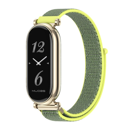 For Xiaomi Smart Band 10 / 9 / 8 Mijobs GT4 Breathable Nylon Loop Watch Band(Bright Yellow Light Gold) - Watch Bands by MIJOBS | Online Shopping UK | buy2fix