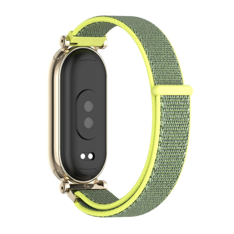 For Xiaomi Smart Band 10 / 9 / 8 Mijobs GT4 Breathable Nylon Loop Watch Band(Bright Yellow Light Gold) - Watch Bands by MIJOBS | Online Shopping UK | buy2fix