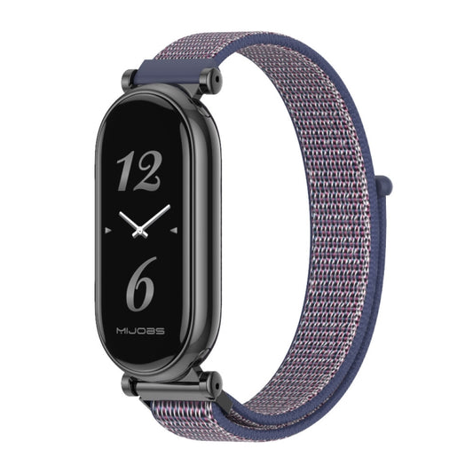 For Xiaomi Smart Band 10 / 9 / 8 Mijobs GT4 Breathable Nylon Loop Watch Band(Midnight Blue Black) - Watch Bands by MIJOBS | Online Shopping UK | buy2fix