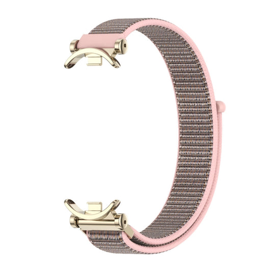 For Xiaomi Smart Band 10 / 9 / 8 Mijobs GT4 Breathable Nylon Loop Watch Band(Pink Light Gold) - Watch Bands by MIJOBS | Online Shopping UK | buy2fix