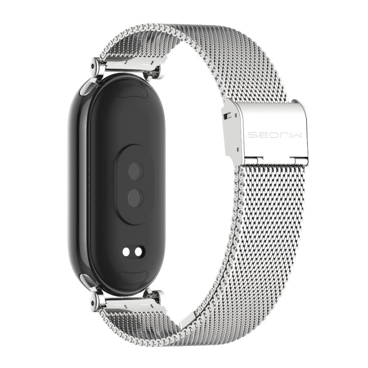 For Xiaomi Smart Band 10 / 9 / 8 Mijobs GT4 Milan Buckle Metal Watch Band(Silver) - Watch Bands by MIJOBS | Online Shopping UK | buy2fix