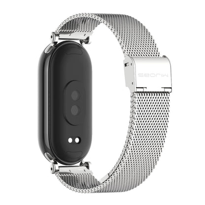 For Xiaomi Smart Band 10 / 9 / 8 Mijobs GT4 Milan Buckle Metal Watch Band(Silver) - Watch Bands by MIJOBS | Online Shopping UK | buy2fix