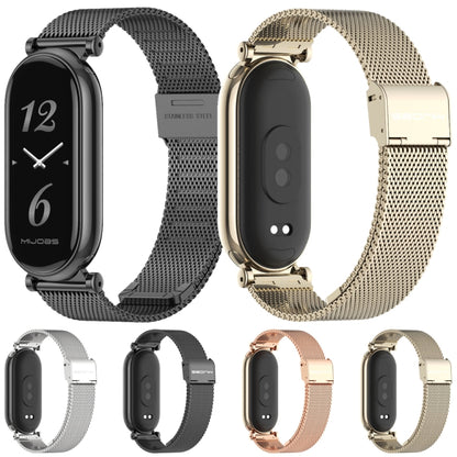 For Xiaomi Smart Band 10 / 9 / 8 Mijobs GT4 Milan Buckle Metal Watch Band(Rose Gold) - Watch Bands by MIJOBS | Online Shopping UK | buy2fix
