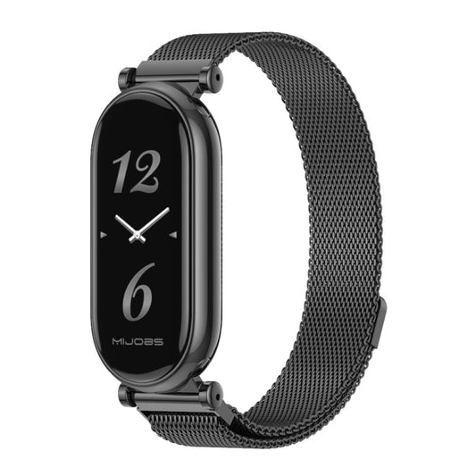 For Xiaomi Smart Band 10 / 9 / 8 Mijobs GT4 Milan Magnetic Metal Watch Band(Black) - Watch Bands by MIJOBS | Online Shopping UK | buy2fix