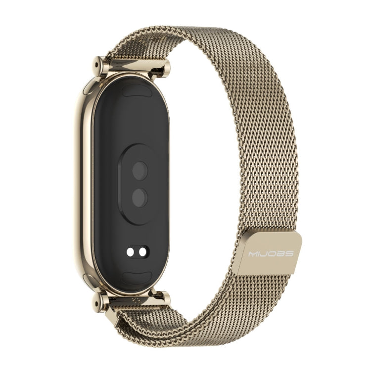 For Xiaomi Smart Band 10 / 9 / 8 Mijobs GT4 Milan Magnetic Metal Watch Band(Light Gold) - Watch Bands by MIJOBS | Online Shopping UK | buy2fix