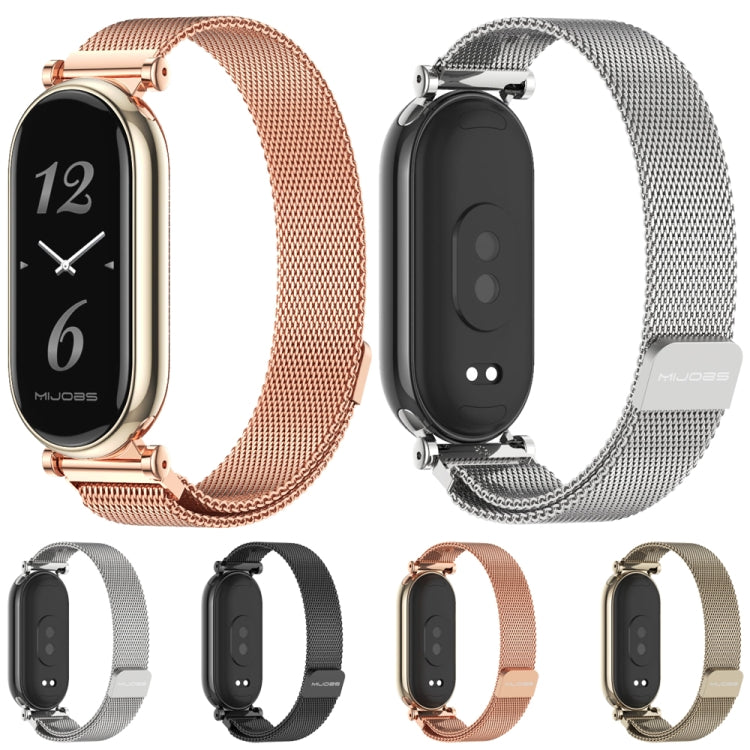 For Xiaomi Smart Band 10 / 9 / 8 Mijobs GT4 Milan Magnetic Metal Watch Band(Light Gold) - Watch Bands by MIJOBS | Online Shopping UK | buy2fix