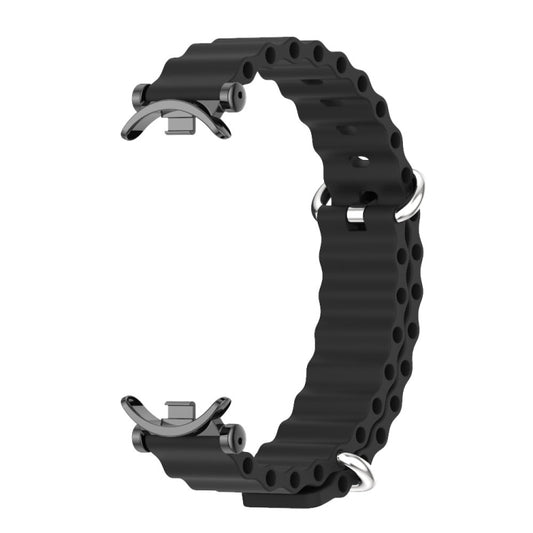 For Xiaomi Smart Band 10 / 9 / 8 Mijobs GT4 Marine Silicone Breathable Watch Band(Black) - Watch Bands by MIJOBS | Online Shopping UK | buy2fix