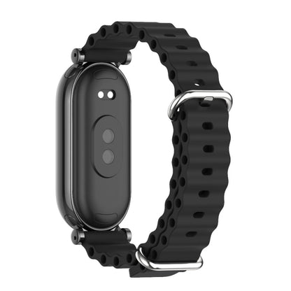 For Xiaomi Smart Band 10 / 9 / 8 Mijobs GT4 Marine Silicone Breathable Watch Band(Black) - Watch Bands by MIJOBS | Online Shopping UK | buy2fix