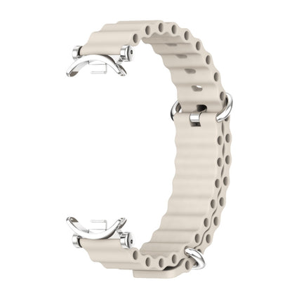 For Xiaomi Smart Band 10 / 9 / 8 Mijobs GT4 Marine Silicone Breathable Watch Band(Grey Silver) - Watch Bands by MIJOBS | Online Shopping UK | buy2fix