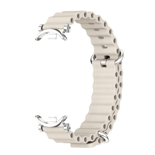 For Xiaomi Smart Band 10 / 9 / 8 Mijobs GT4 Marine Silicone Breathable Watch Band(Grey Silver) - Watch Bands by MIJOBS | Online Shopping UK | buy2fix