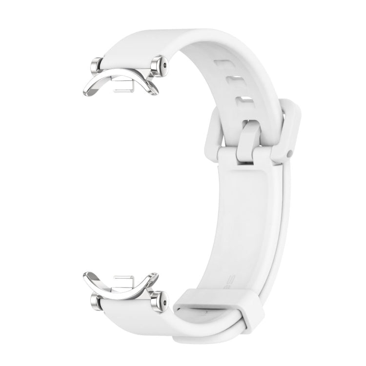 For Xiaomi Smart Band 10 / 9 / 8 Mijobs GT4 Silicone Breathable Watch Band(White Silver) - Watch Bands by MIJOBS | Online Shopping UK | buy2fix