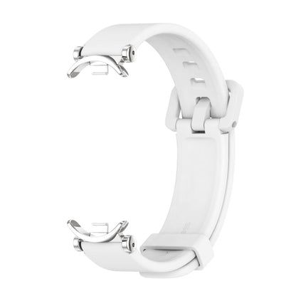 For Xiaomi Smart Band 10 / 9 / 8 Mijobs GT4 Silicone Breathable Watch Band(White Silver) - Watch Bands by MIJOBS | Online Shopping UK | buy2fix