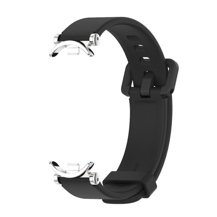 For Xiaomi Smart Band 10 / 9 / 8 Mijobs GT4 Silicone Breathable Watch Band(Black Silver) - Watch Bands by MIJOBS | Online Shopping UK | buy2fix