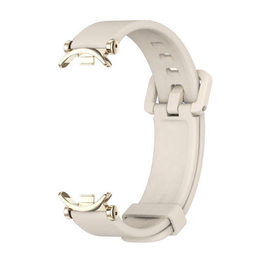 For Xiaomi Smart Band 10 / 9 / 8 Mijobs GT4 Silicone Breathable Watch Band(Grey Light Gold) - Watch Bands by MIJOBS | Online Shopping UK | buy2fix
