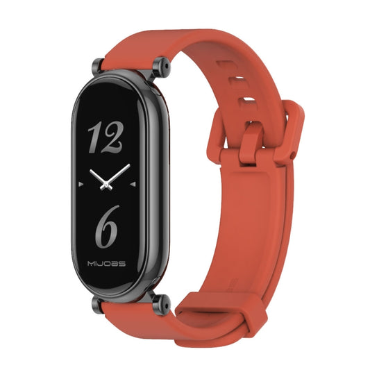For Xiaomi Smart Band 10 / 9 / 8 Mijobs GT4 Silicone Breathable Watch Band(Orange Black) - Watch Bands by MIJOBS | Online Shopping UK | buy2fix