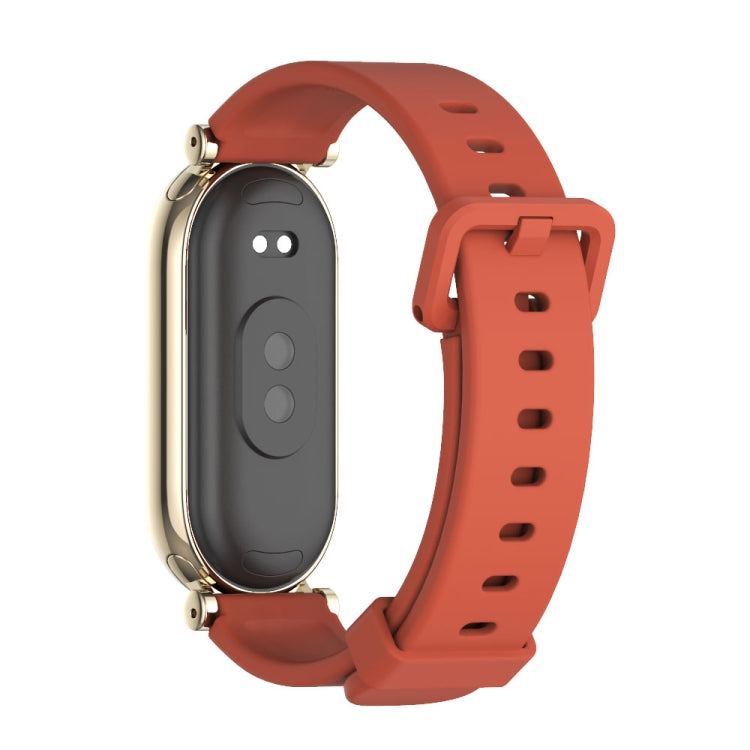 For Xiaomi Smart Band 10 / 9 / 8 Mijobs GT4 Silicone Breathable Watch Band(Orange Light Gold) - Watch Bands by MIJOBS | Online Shopping UK | buy2fix