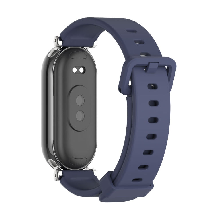 For Xiaomi Smart Band 10 / 9 / 8 Mijobs GT4 Silicone Breathable Watch Band(Midnight Blue Silver) - Watch Bands by MIJOBS | Online Shopping UK | buy2fix