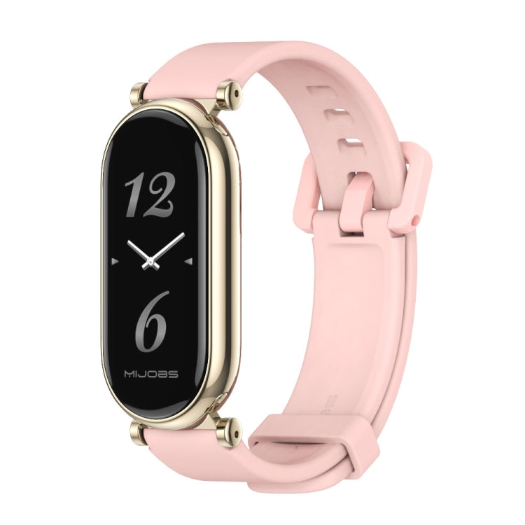 For Xiaomi Smart Band 10 / 9 / 8 Mijobs GT4 Silicone Breathable Watch Band(Pink Light Gold) - Watch Bands by MIJOBS | Online Shopping UK | buy2fix