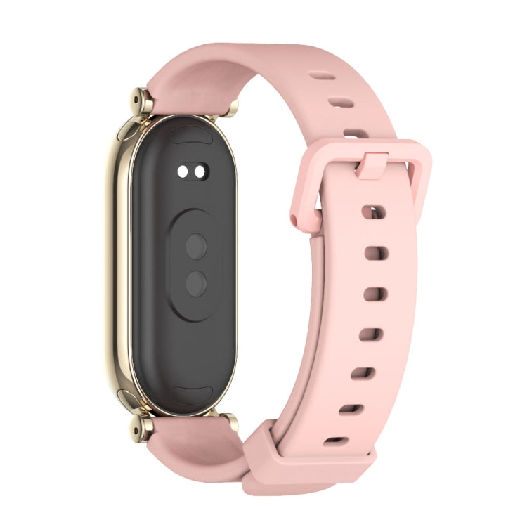 For Xiaomi Smart Band 10 / 9 / 8 Mijobs GT4 Silicone Breathable Watch Band(Pink Light Gold) - Watch Bands by MIJOBS | Online Shopping UK | buy2fix