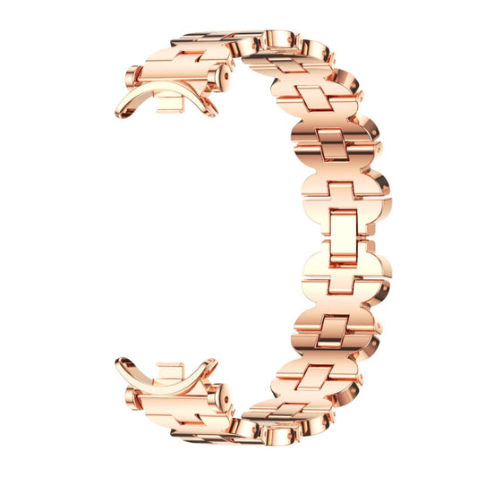 For Xiaomi Smart Band 10 / 9 / 8 Mijobs GT4 Bone Chain Metal Watch Band(Rose Gold) - Watch Bands by MIJOBS | Online Shopping UK | buy2fix