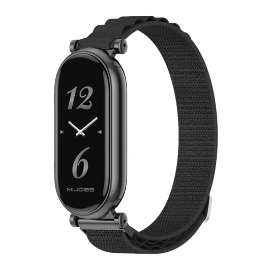 For Xiaomi Smart Band 10 / 9 / 8 Mijobs GT4 Nylon Breathable Watch Band(Black) - Watch Bands by MIJOBS | Online Shopping UK | buy2fix