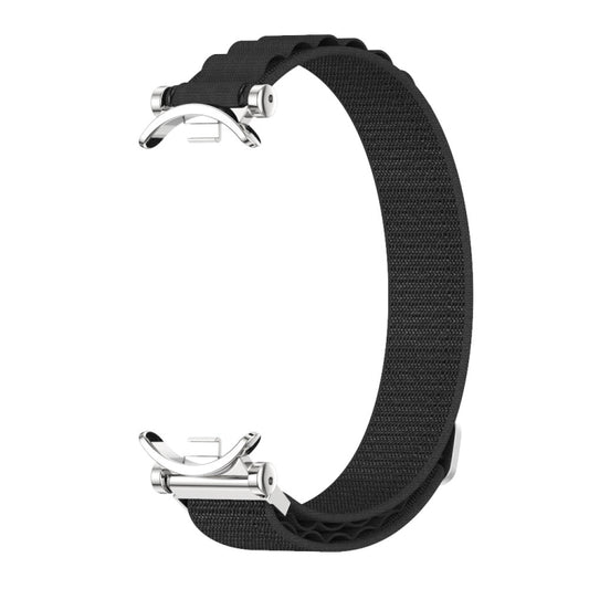 For Xiaomi Smart Band 10 / 9 / 8 Mijobs GT4 Nylon Breathable Watch Band(Black Silver) - Watch Bands by MIJOBS | Online Shopping UK | buy2fix