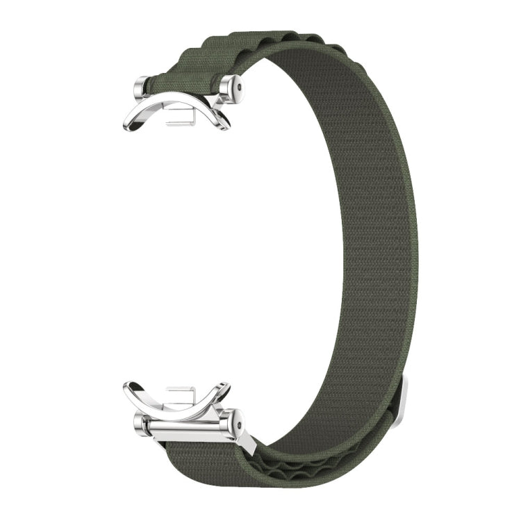 For Xiaomi Smart Band 10 / 9 / 8 Mijobs GT4 Nylon Breathable Watch Band(Army Green Silver) - Watch Bands by MIJOBS | Online Shopping UK | buy2fix