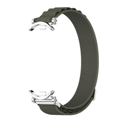 For Xiaomi Smart Band 10 / 9 / 8 Mijobs GT4 Nylon Breathable Watch Band(Army Green Silver) - Watch Bands by MIJOBS | Online Shopping UK | buy2fix