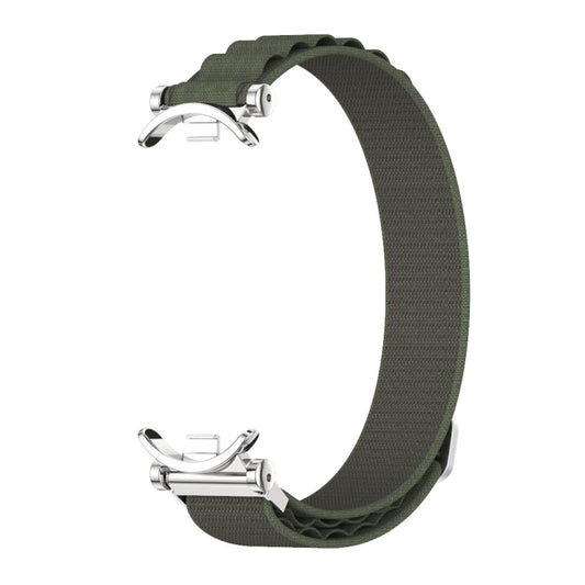For Xiaomi Smart Band 10 / 9 / 8 Mijobs GT4 Nylon Breathable Watch Band(Army Green Silver) - Watch Bands by MIJOBS | Online Shopping UK | buy2fix