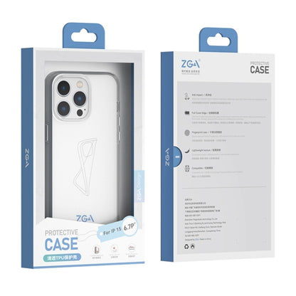 For iPhone 15 ZGA Clear TPU Shockproof Phone Case(Transparent) - iPhone 15 Cases by ZGA | Online Shopping UK | buy2fix