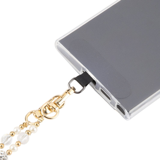 Mobile Phone Anti-lost Long Chain Flash Diamond Pearl Crossbody Lanyard(Green) - Lanyards & Wrist Straps by buy2fix | Online Shopping UK | buy2fix