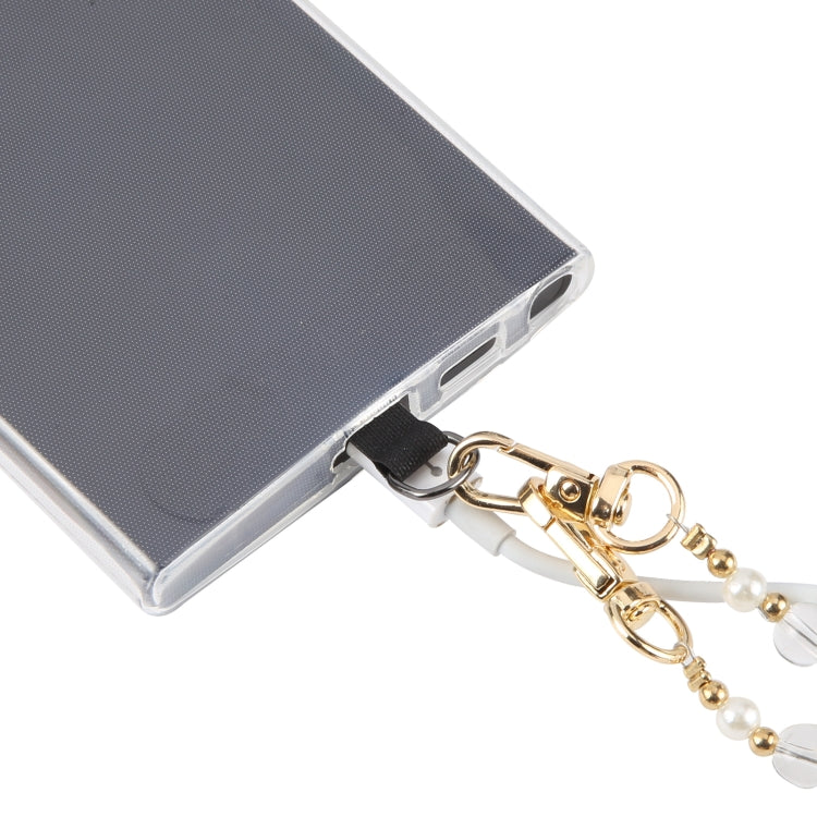 Mobile Phone Anti-lost Long Chain Flash Diamond Pearl Crossbody Lanyard(Black) - Lanyards & Wrist Straps by buy2fix | Online Shopping UK | buy2fix