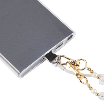 Mobile Phone Anti-lost Long Chain Flash Diamond Pearl Crossbody Lanyard(Black) - Lanyards & Wrist Straps by buy2fix | Online Shopping UK | buy2fix