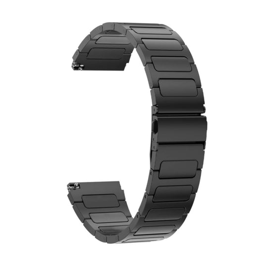 For Huawei Watch 4 / 4 Pro 22mm Flat Buckle Titanium Alloy Watch Band(Black) by buy2fix