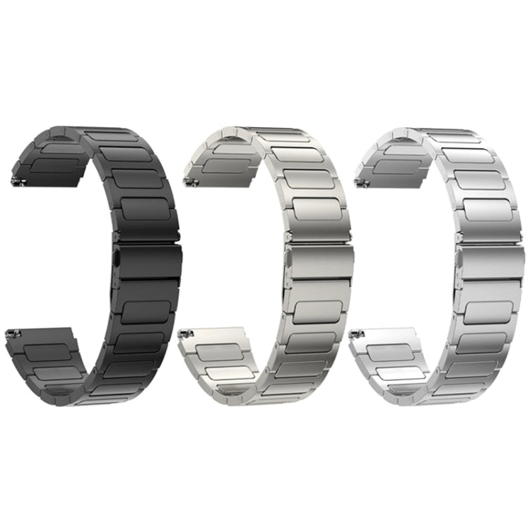 For Huawei Watch 4 / 4 Pro 22mm Flat Buckle Titanium Alloy Watch Band(Black) by buy2fix