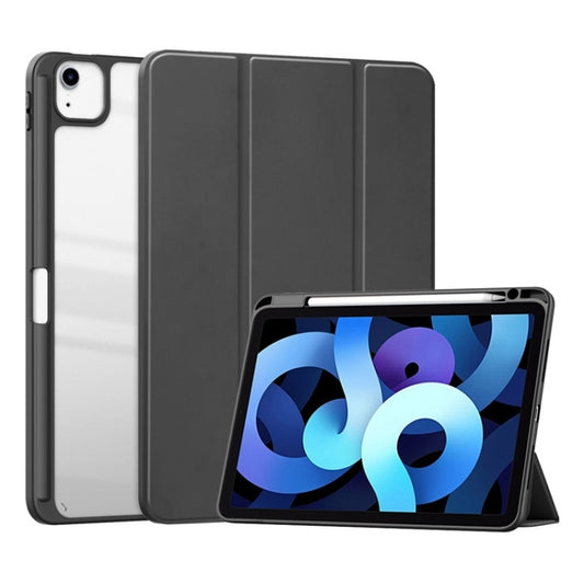 For iPad Pro 11 2022 / 2021 / 2020 ZGA Tri-Fold Voltage Smart Leather Tablet Case(Black) - iPad Pro 11 (2022/2021) Cases by ZGA | Online Shopping UK | buy2fix