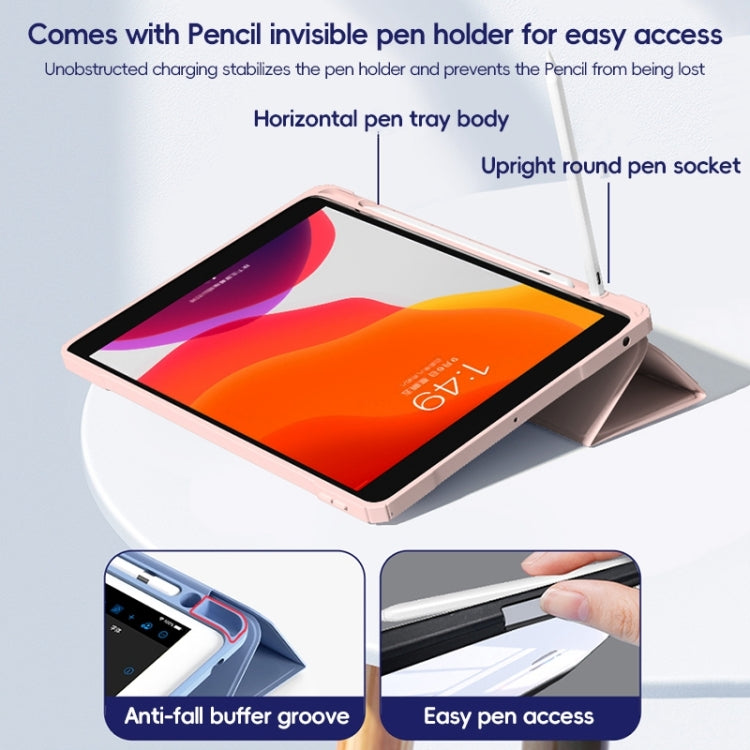 For iPad 10.2 2021/2020/2019 ZGA Tri-Fold Voltage Smart Leather Tablet Case(Ice Blue) - More iPad Cases by ZGA | Online Shopping UK | buy2fix