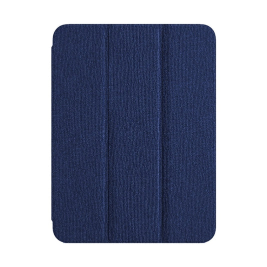 For iPad Pro 12.9 2022/2021/2020 ZGA Tri-Fold Voltage Smart Leather Tablet Case(Blue) - iPad Pro 12.9 (2020) Cases by ZGA | Online Shopping UK | buy2fix