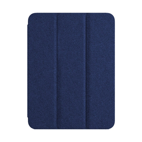 For iPad 10.2 2021/2020/2019 ZGA Tri-Fold Voltage Smart Leather Tablet Case(Blue)